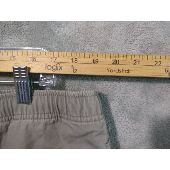 LL Bean Pants Mens Large Gray Chino Flannel Lined Flat Front Elastic Waist Warm - Picture 3 of 7